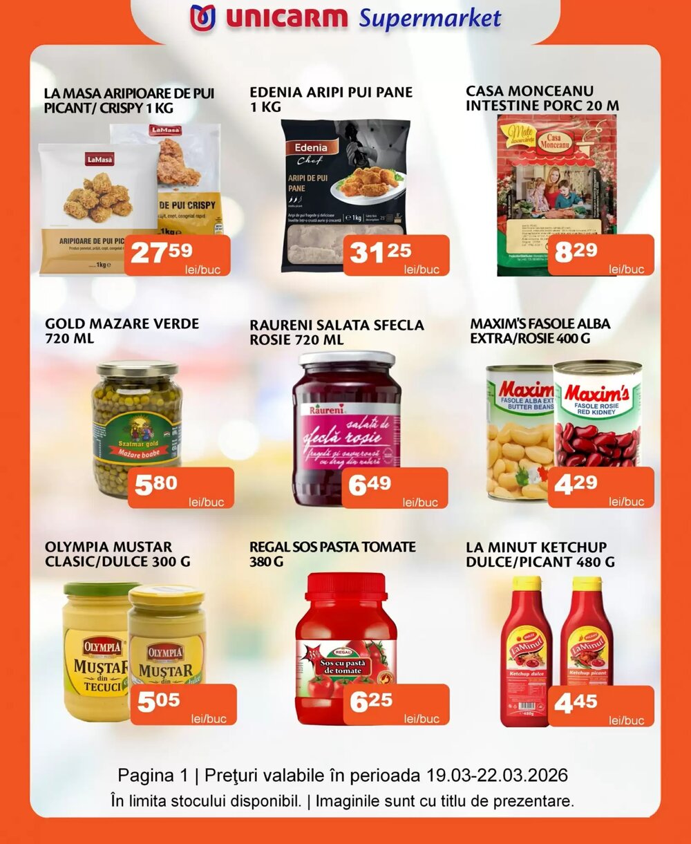 Catalogul cu oferte Unicarm valabil de la 19.03.2026 - Pagina 1.