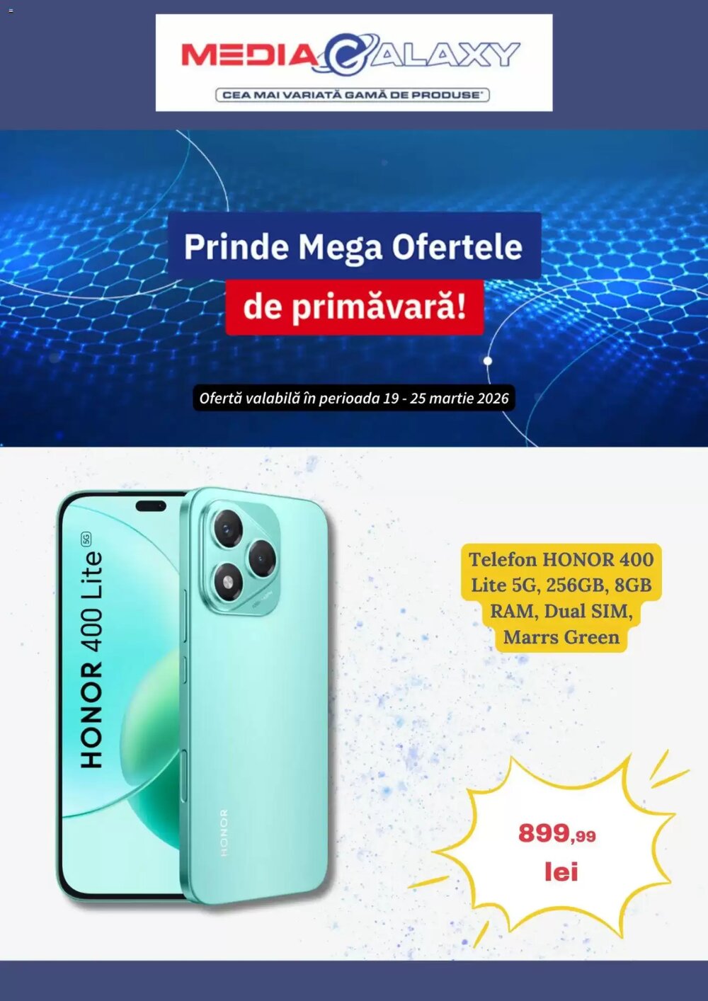 Catalogul cu oferte Media Galaxy valabil de la 19.03.2026 - Pagina 1.
