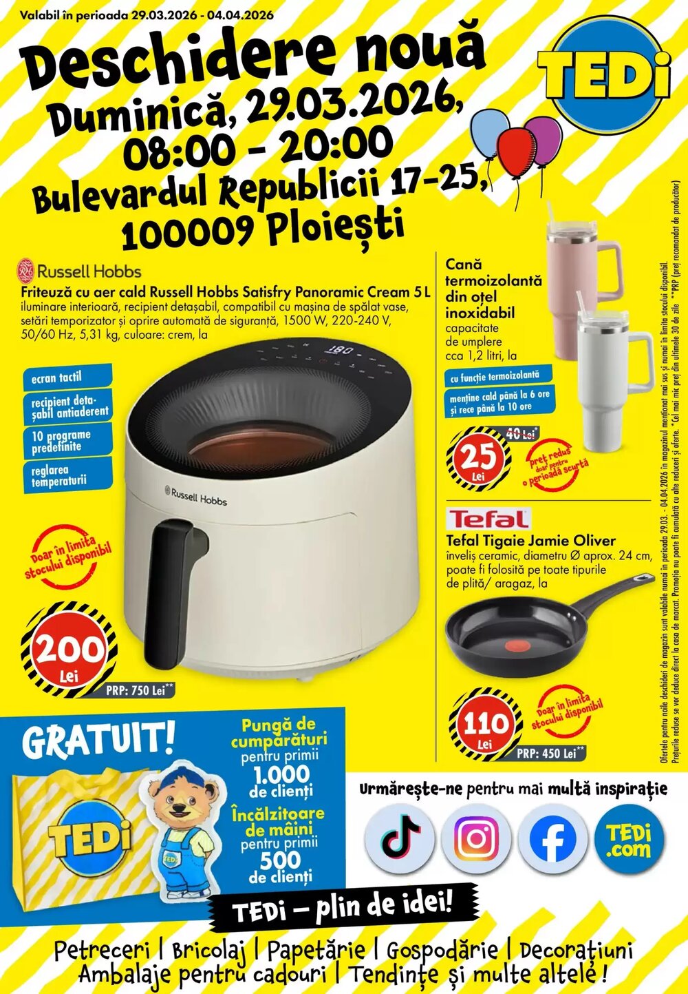 Catalogul cu oferte TEDI valabil de la 24.03.2026 - Pagina 1.