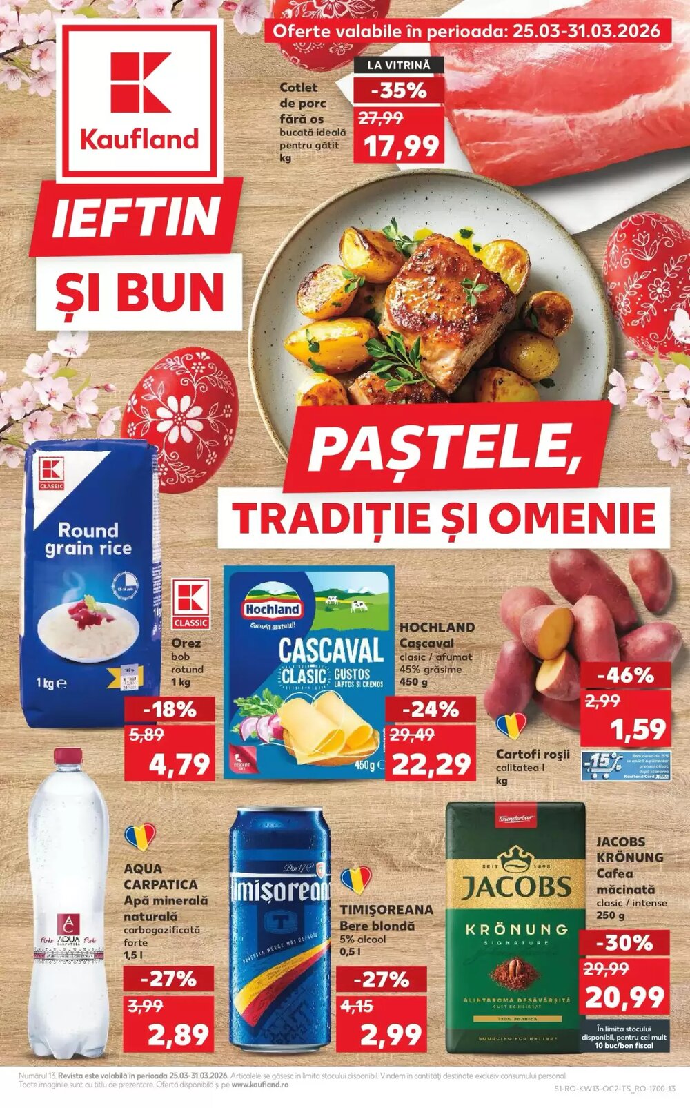 Catalogul cu oferte Kaufland valabil de la 25.03.2026 - Pagina 1.