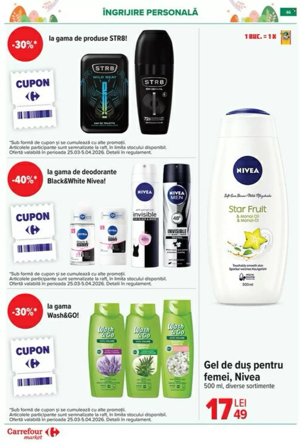 Catalogul cu oferte Carrefour Market valabil de la 25.03.2026 - Pagina 50.