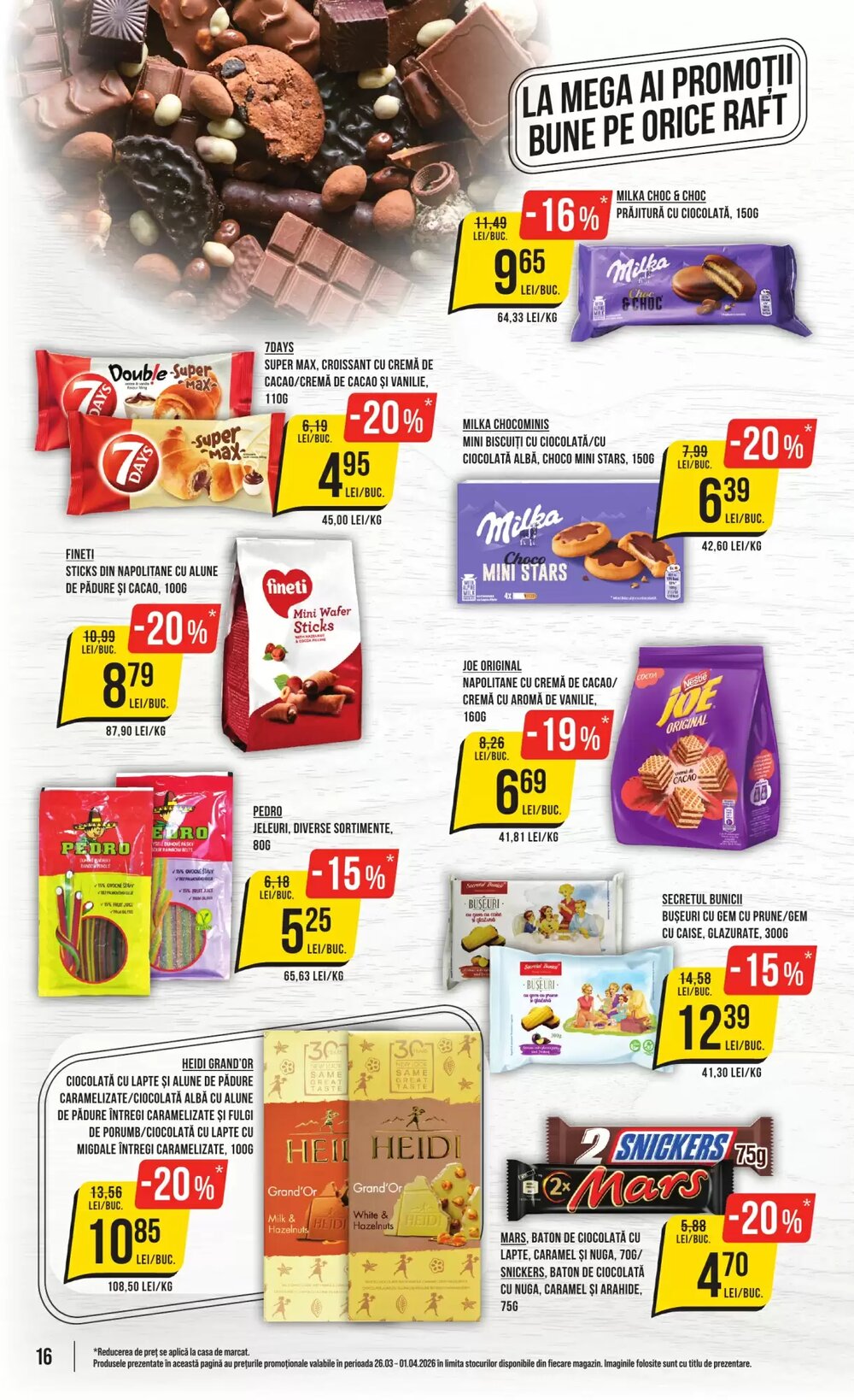 Catalogul cu oferte Mega Image valabil de la 26.03.2026 - Pagina 16.
