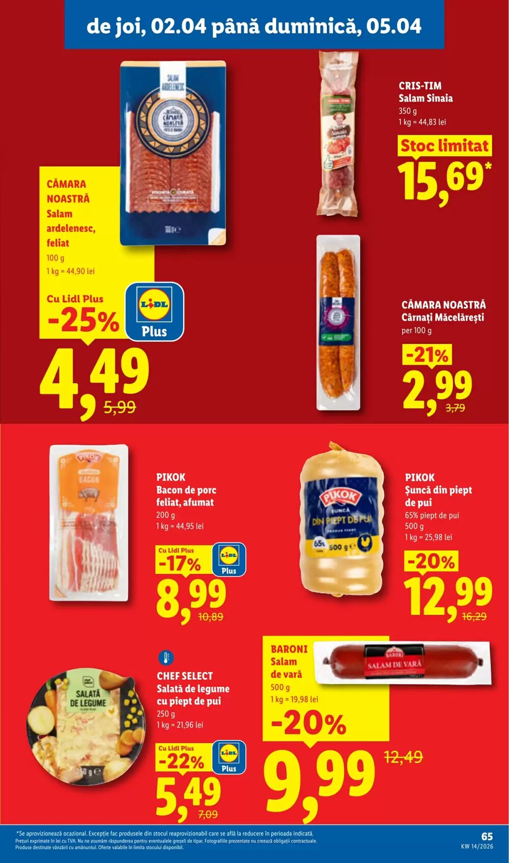 Catalogul cu oferte Lidl valabil de la 30.03.2026 - Pagina 65.