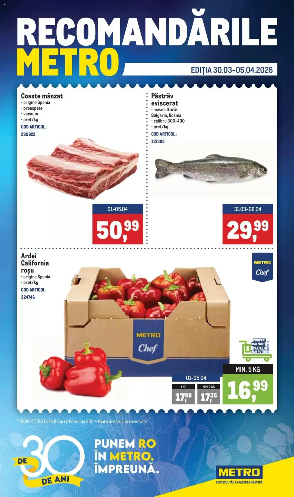 Catalogul cu oferte Metro valabil de la 30.03.2026 - Pagina 1.