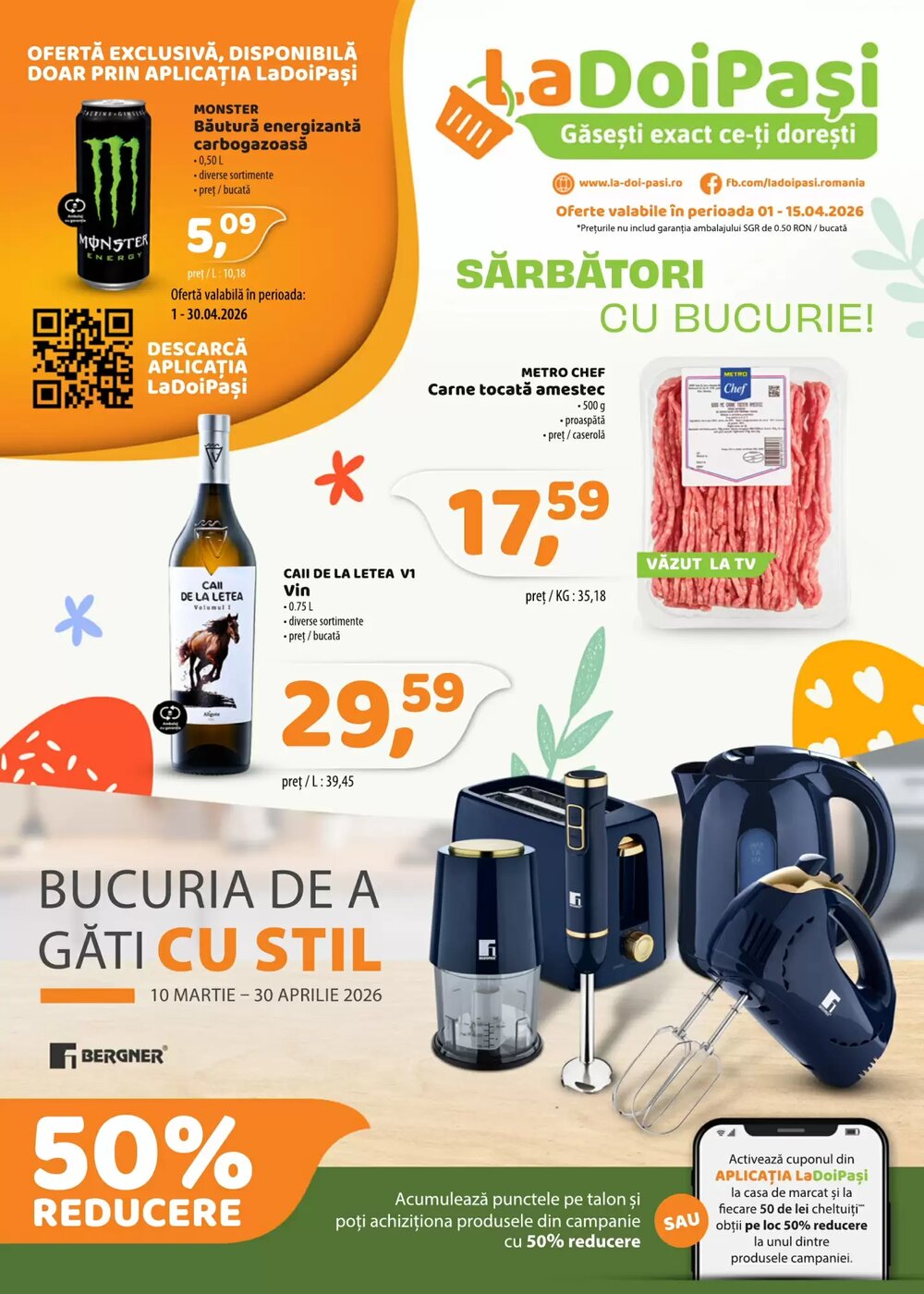Catalogul cu oferte La Doi Pasi valabil de la 01.04.2026 - Pagina 1.