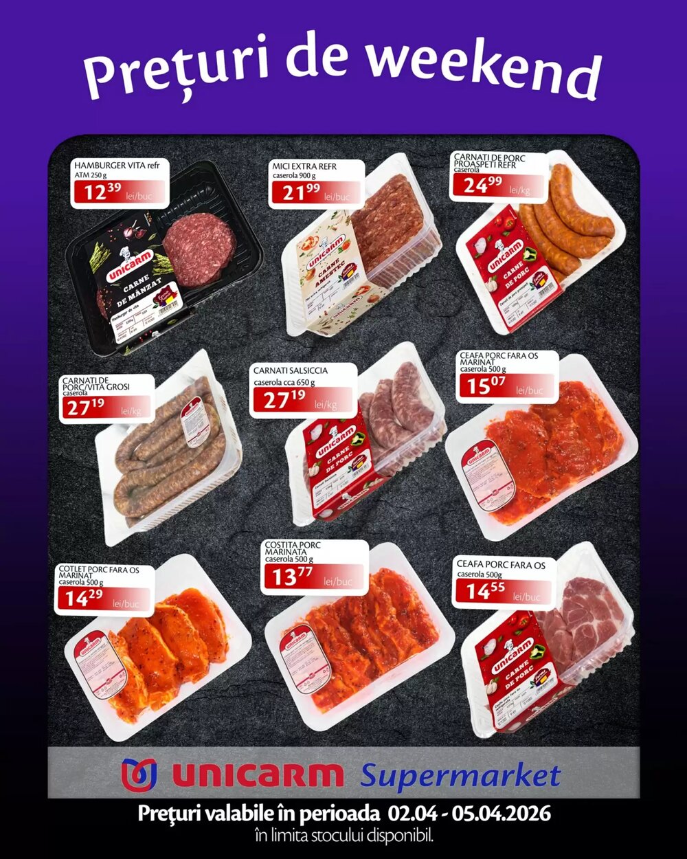 Catalogul cu oferte Unicarm valabil de la 02.04.2026 - Pagina 1.