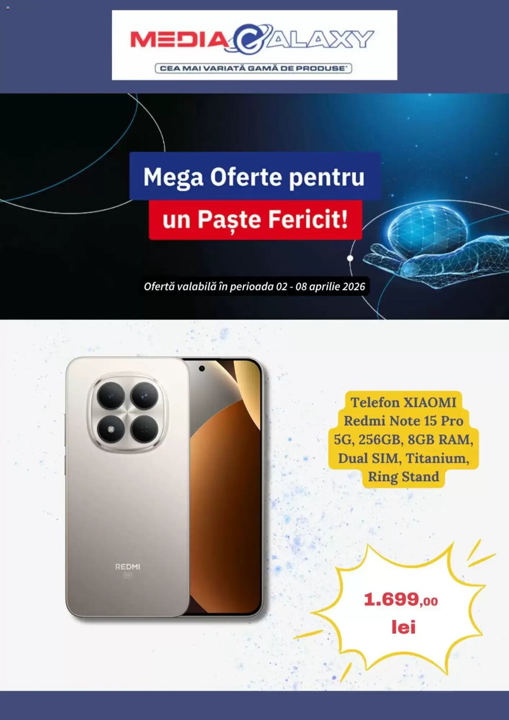 Catalogul cu oferte Media Galaxy valabil de la 02.04.2026 - Pagina 1.
