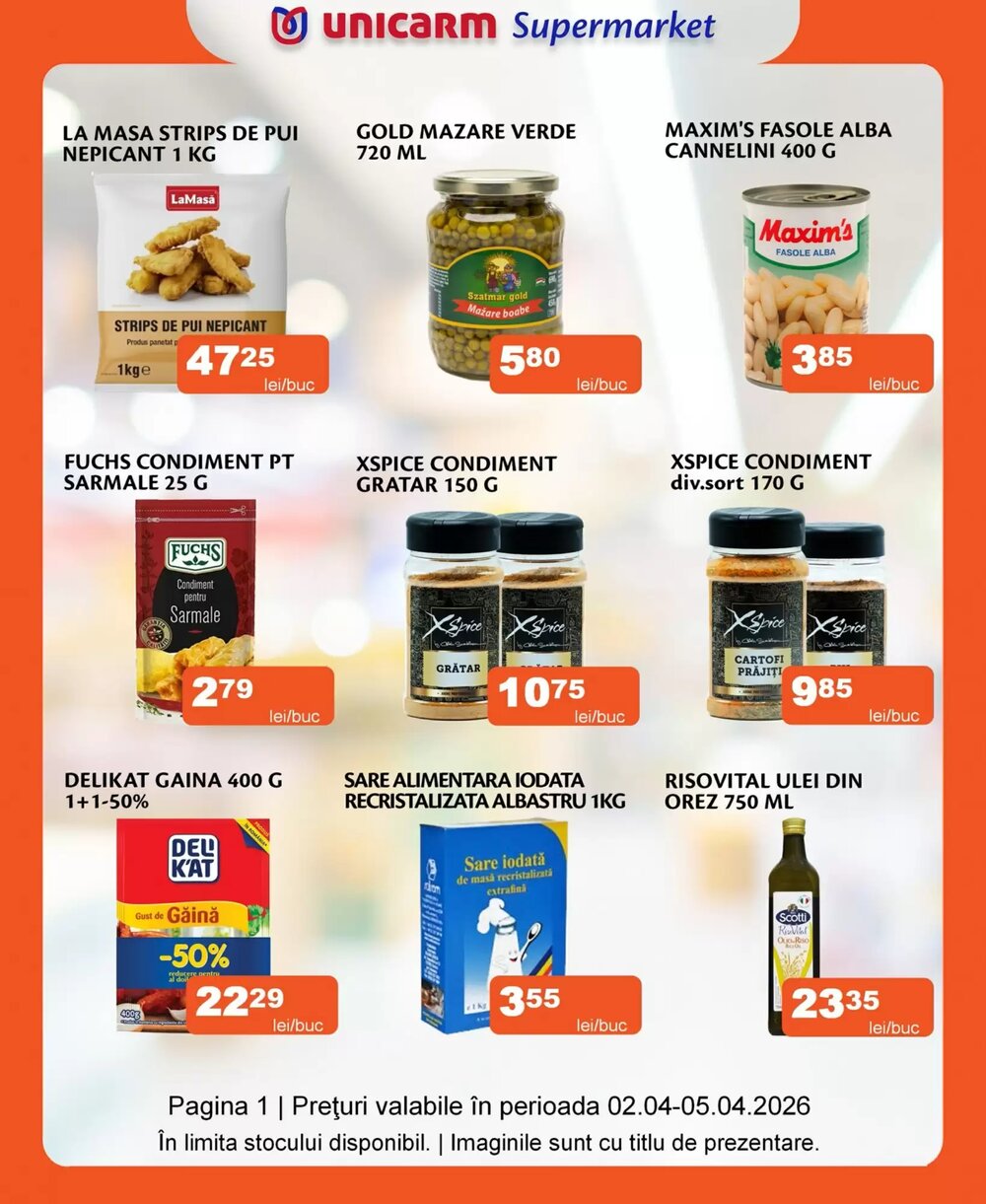 Catalogul cu oferte Unicarm valabil de la 02.04.2026 - Pagina 1.