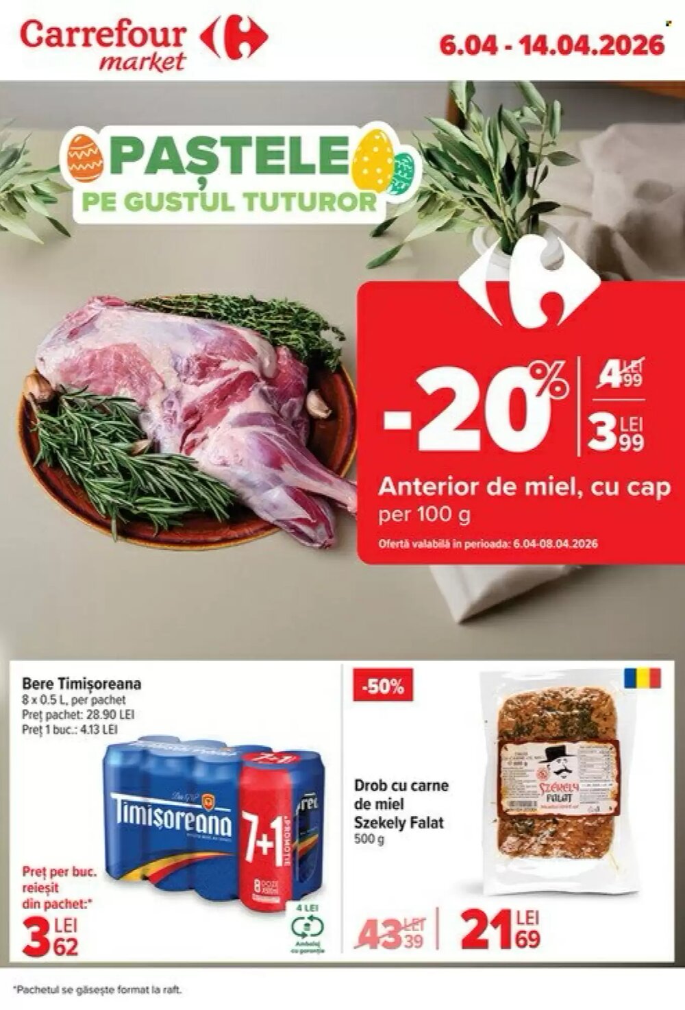 Catalogul cu oferte Carrefour Market valabil de la 06.04.2026 - Pagina 1.