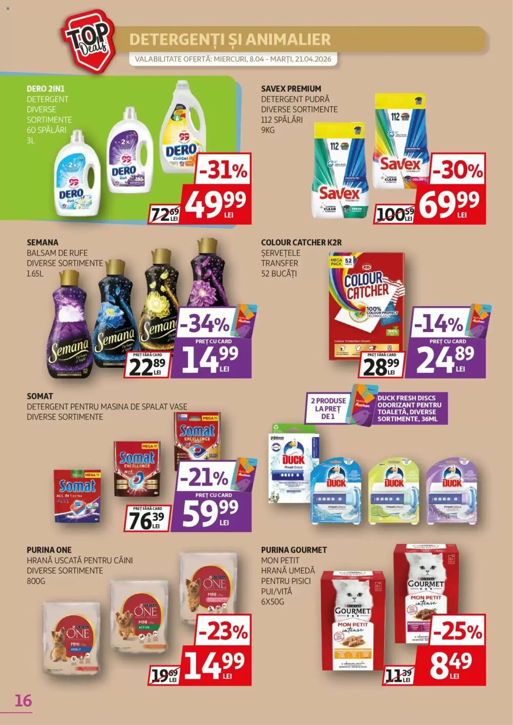 Catalogul cu oferte Auchan valabil de la 08.04.2026 - Pagina 16.