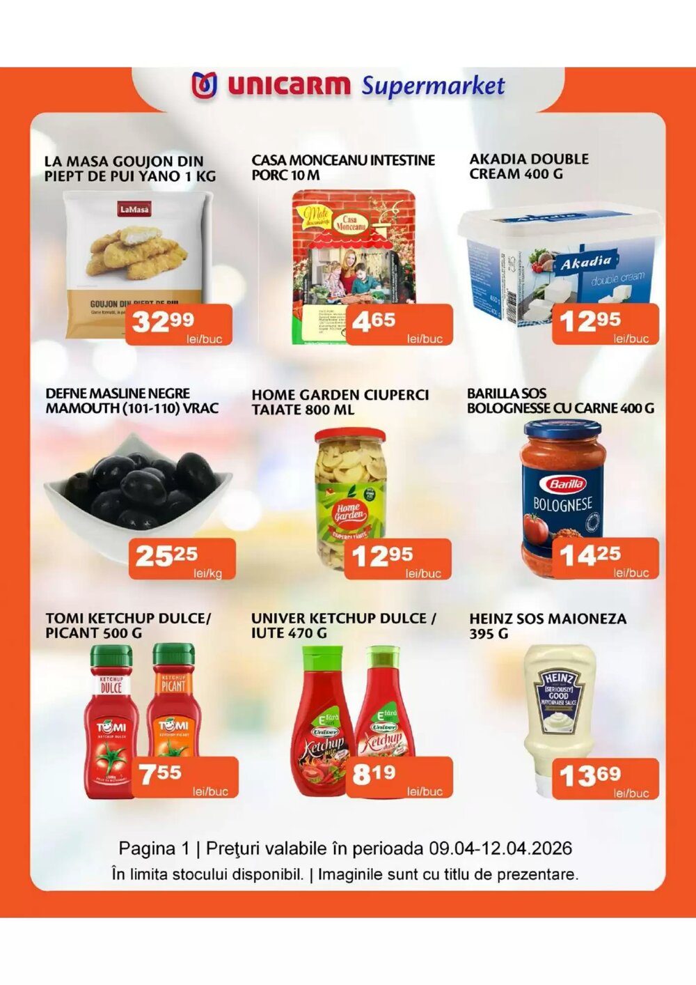 Catalogul cu oferte Unicarm valabil de la 09.04.2026 - Pagina 1.