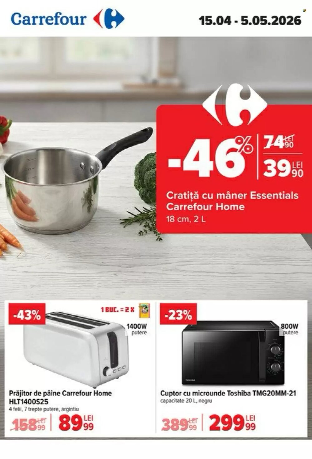 Catalogul cu oferte Carrefour valabil de la 15.04.2026 - Pagina 1.