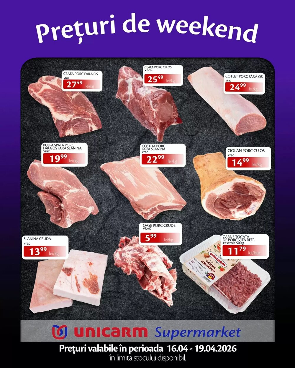Catalogul cu oferte Unicarm valabil de la 16.04.2026 - Pagina 1.