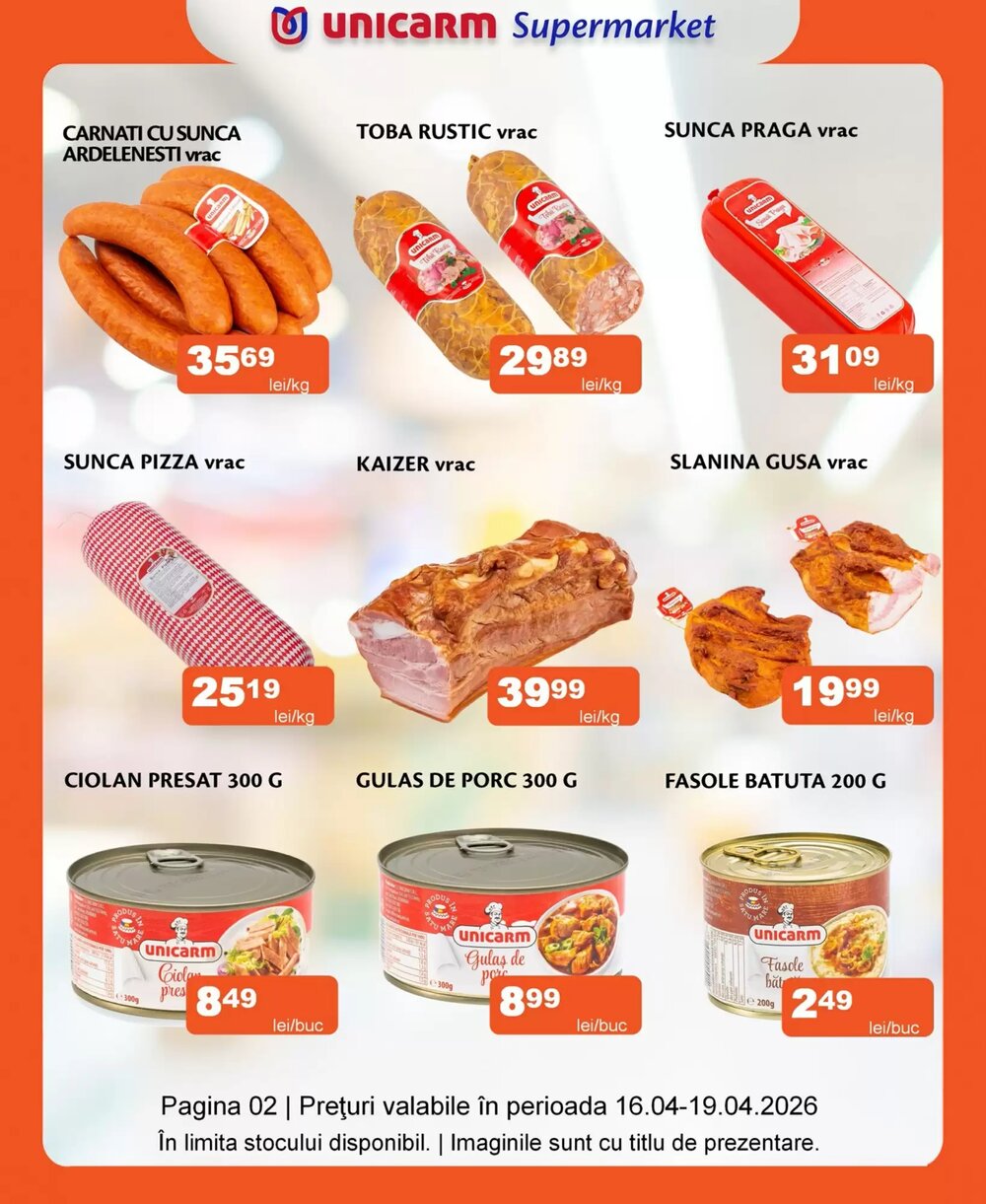 Catalogul cu oferte Unicarm valabil de la 16.04.2026 - Pagina 2.