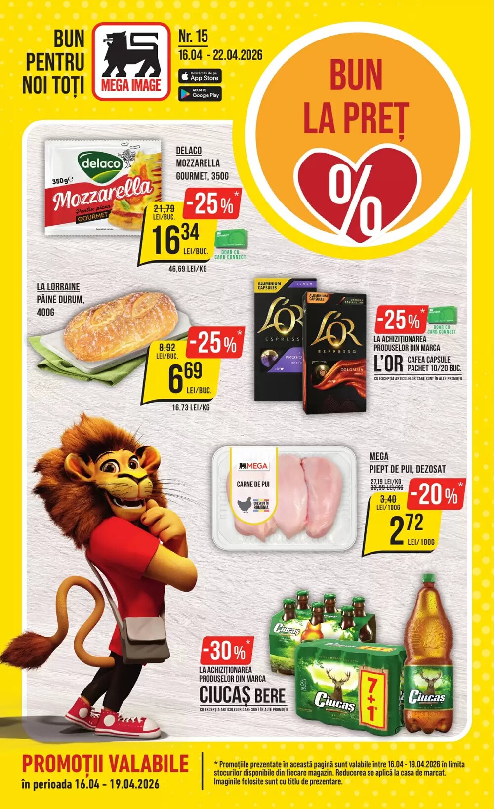 Catalogul cu oferte Mega Image valabil de la 16.04.2026 - Pagina 1.