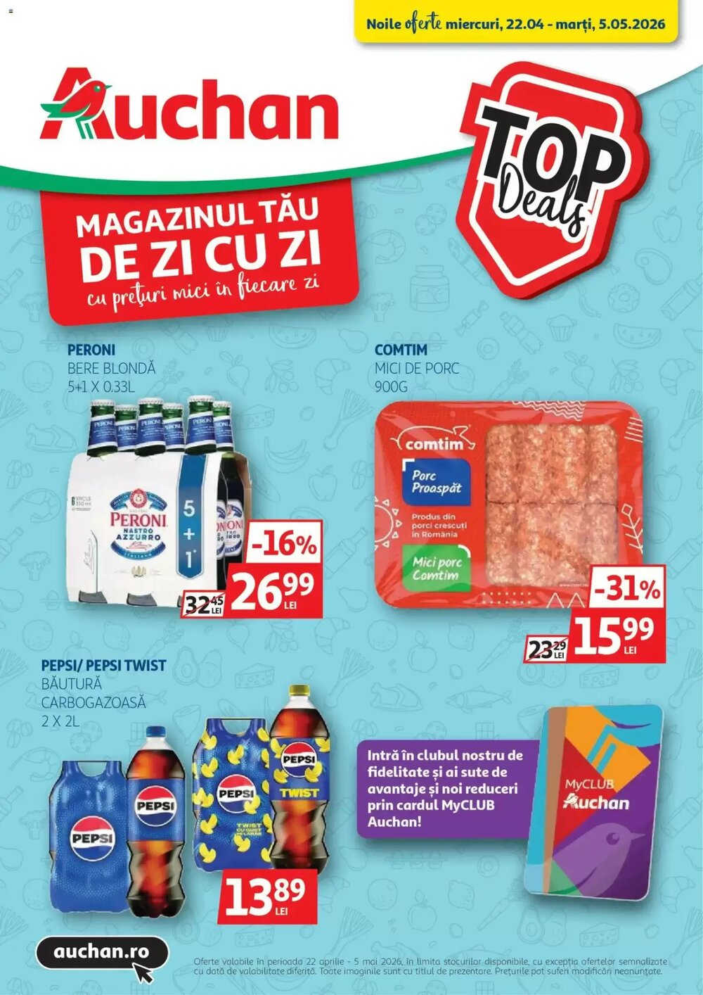 Catalogul cu oferte Auchan valabil de la 21.04.2026 - Pagina 1.