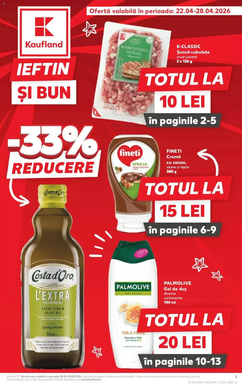 Catalogul cu oferte Kaufland valabil de la 22.04.2026 - Pagina 1.