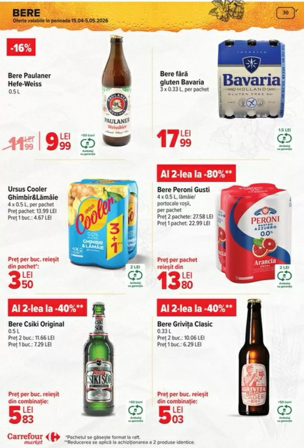 Catalogul cu oferte Carrefour Market valabil de la 29.04.2026 - Pagina 30.
