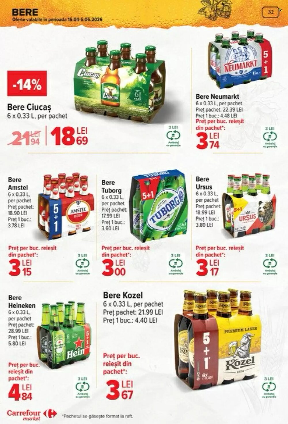 Catalogul cu oferte Carrefour Market valabil de la 29.04.2026 - Pagina 32.