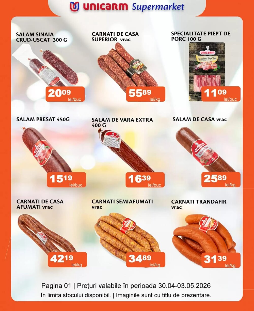 Catalogul cu oferte Unicarm valabil de la 30.04.2026 - Pagina 1.