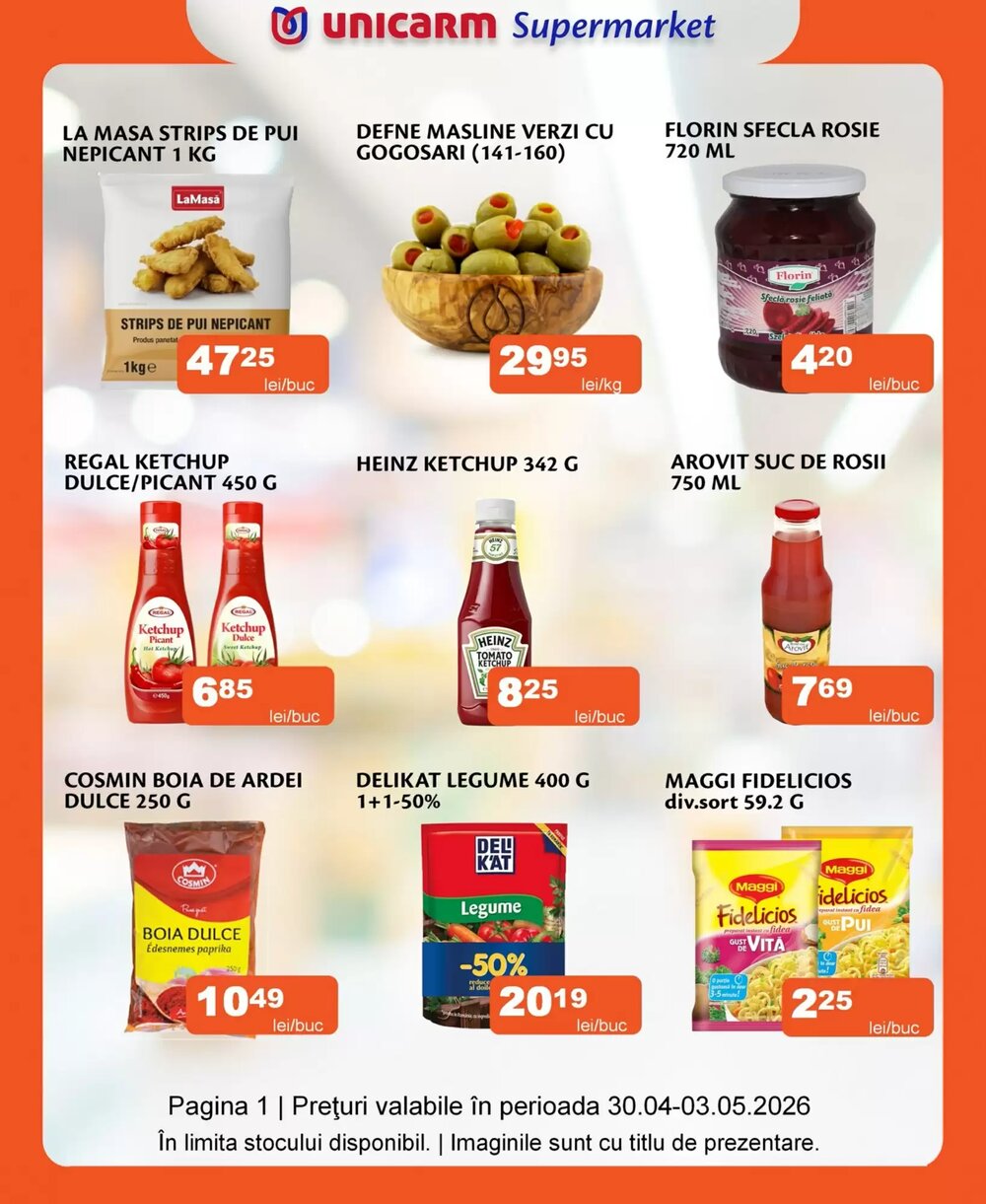Catalogul cu oferte Unicarm valabil de la 30.04.2026 - Pagina 1.