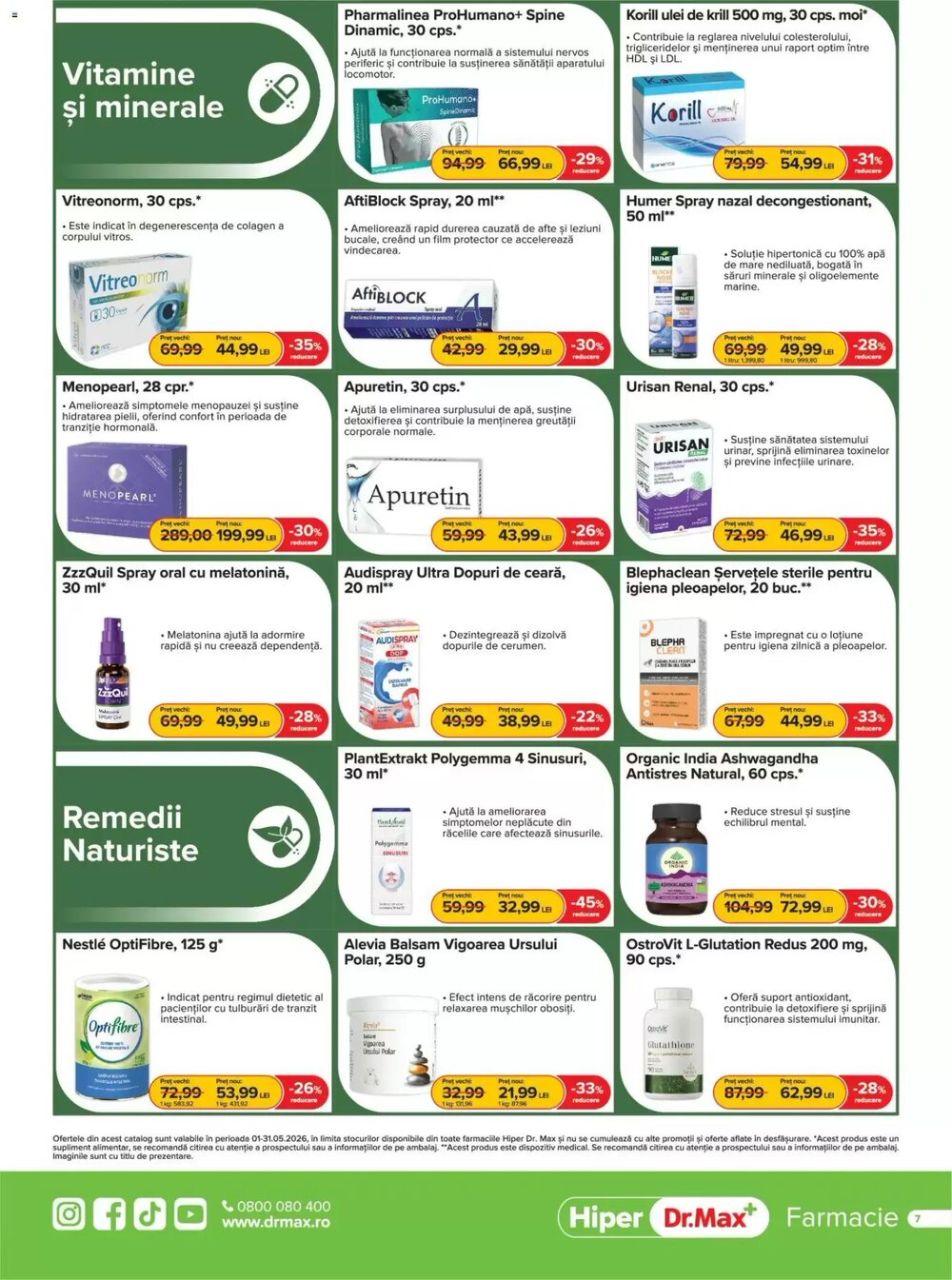 Catalogul cu oferte Dr.Max valabil de la 01.05.2026 - Pagina 7.