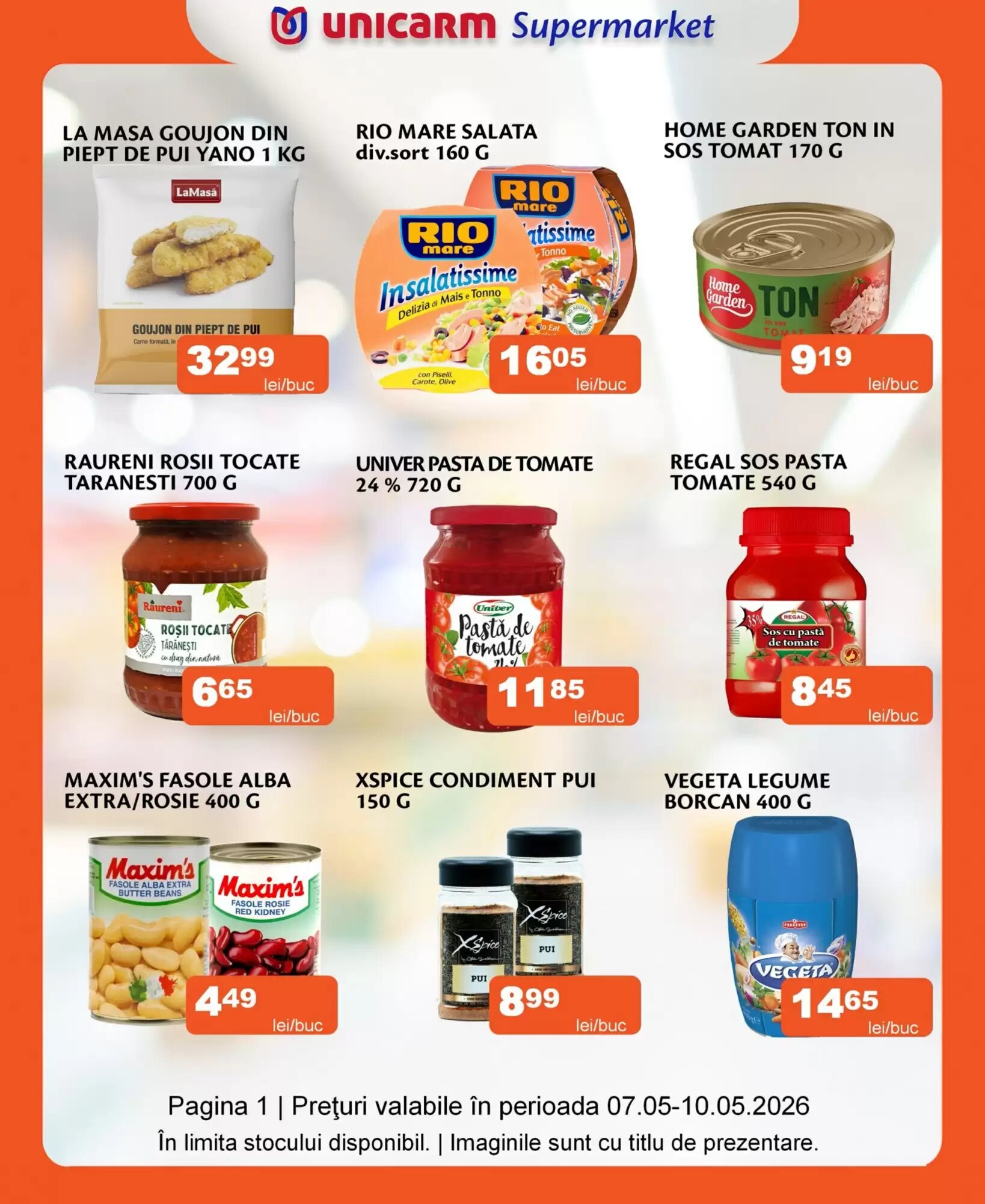 Catalogul cu oferte Unicarm valabil de la 07.05.2026 - Pagina 1.