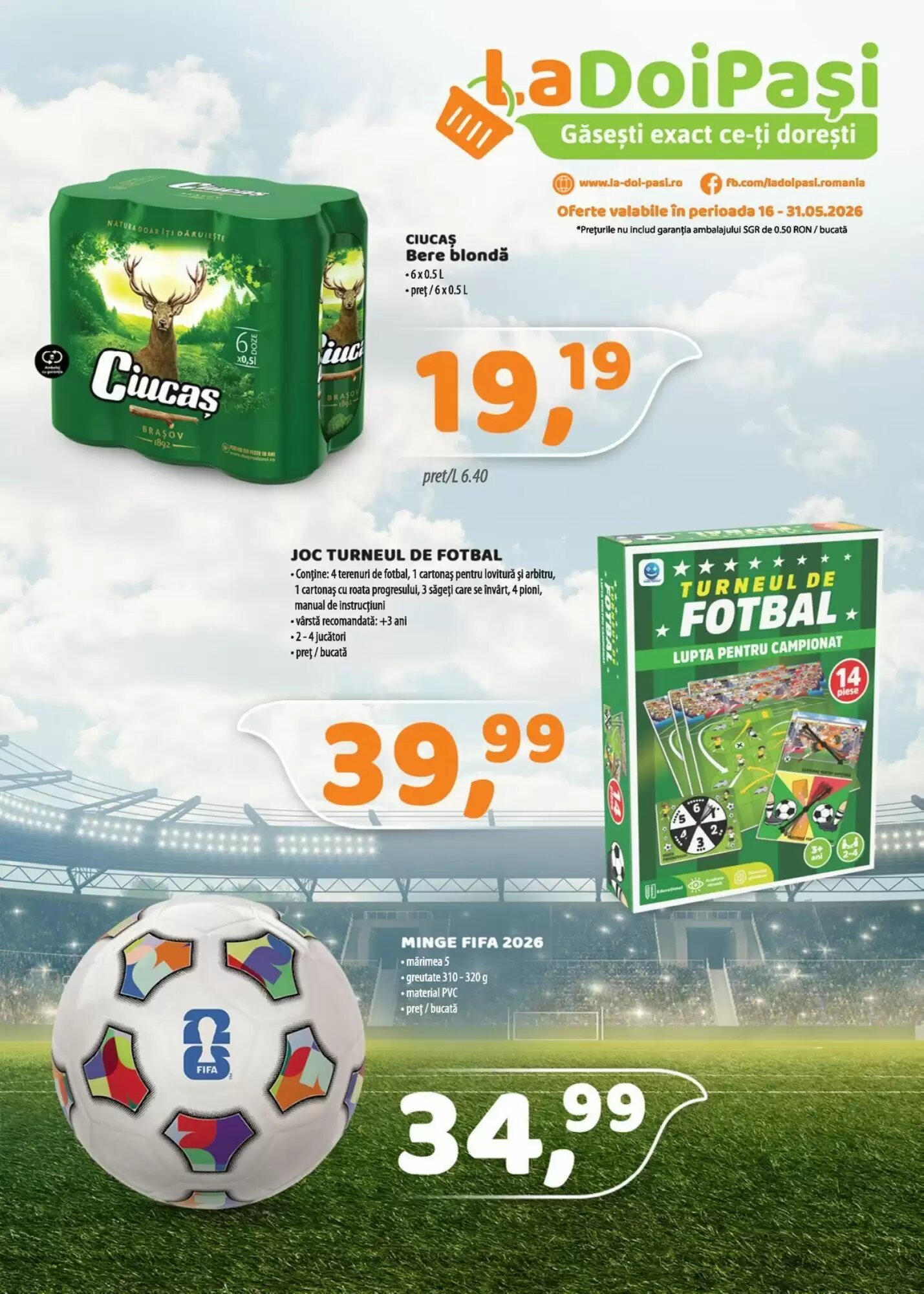 Catalogul cu oferte La Doi Pasi valabil de la 16.05.2026 - Pagina 1.