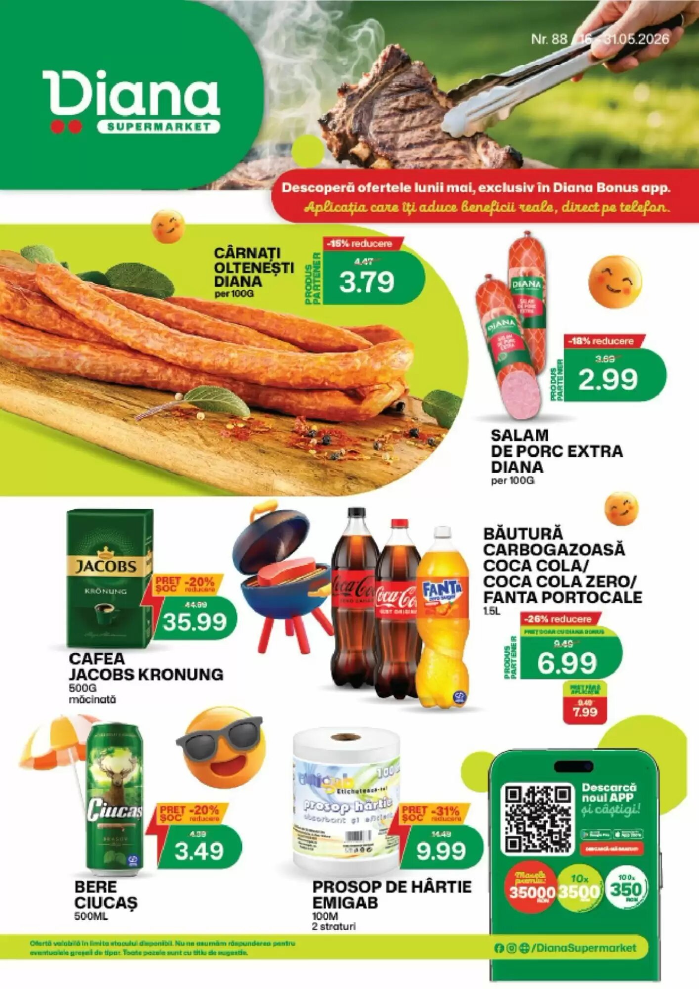 Catalogul cu oferte Diana Supermarket valabil de la 18.05.2026 - Pagina 1.