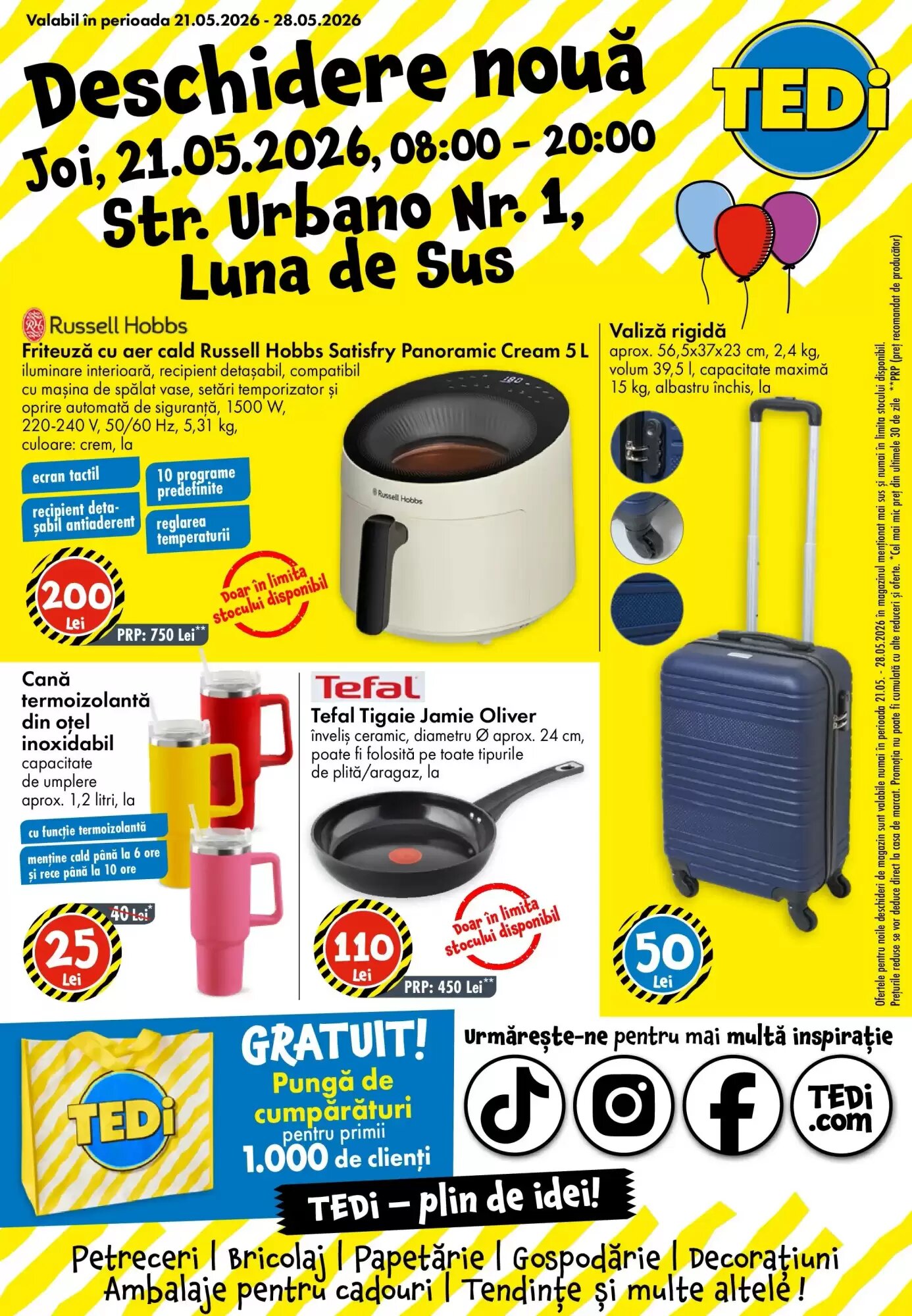 Catalogul cu oferte TEDI valabil de la 21.05.2026 - Pagina 1.