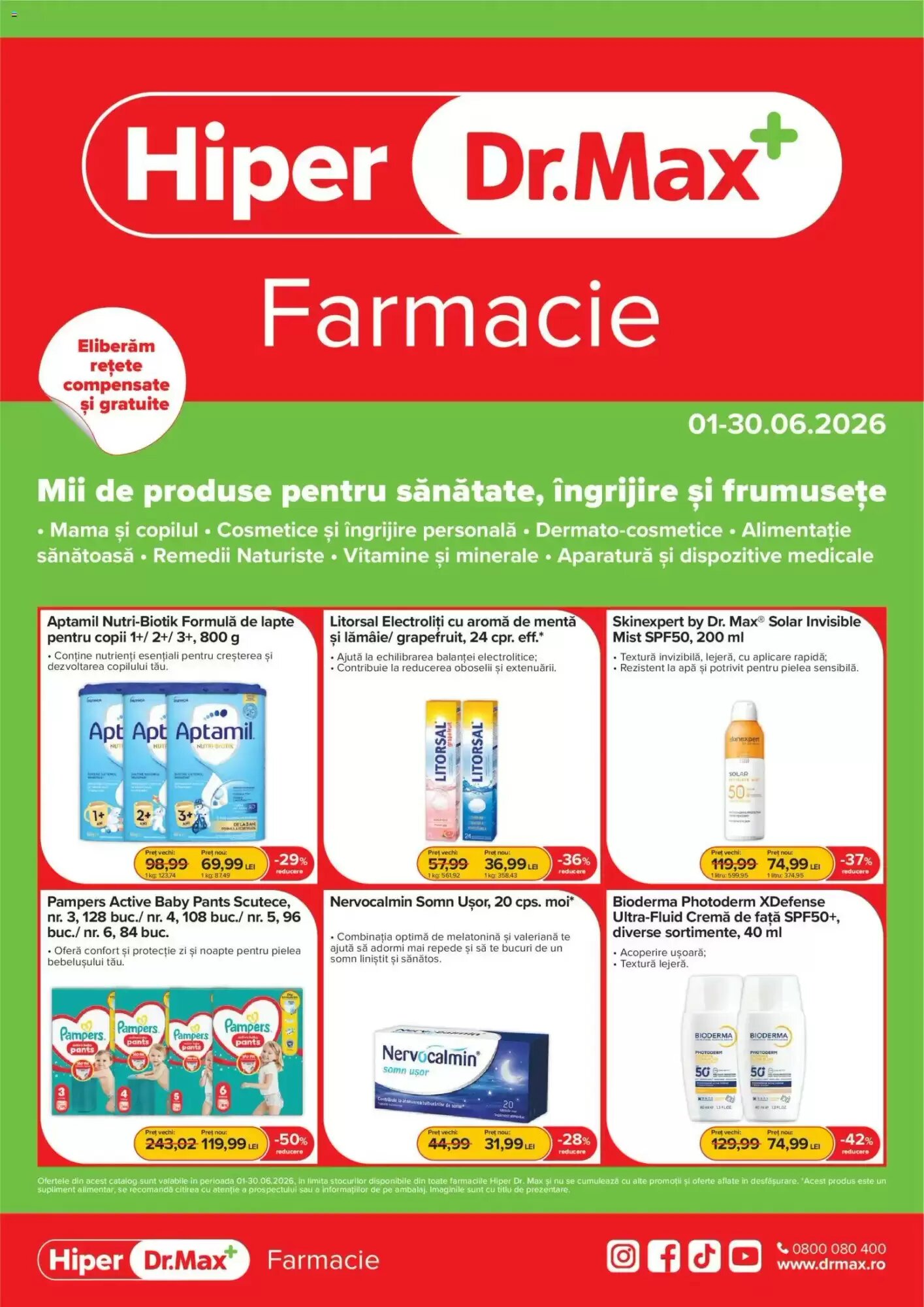 Catalogul cu oferte Dr.Max valabil de la 01.06.2026 - Pagina 1.