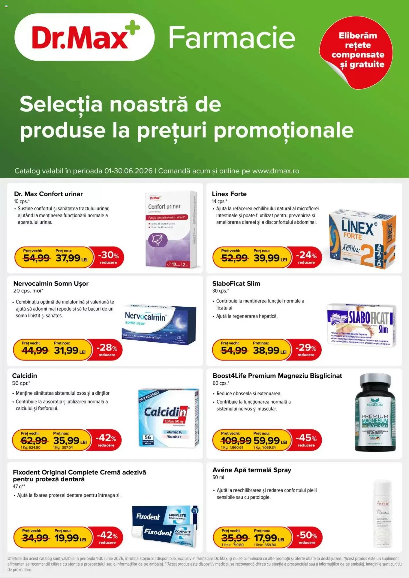 Catalogul cu oferte Dr.Max valabil de la 01.06.2026 - Pagina 1.