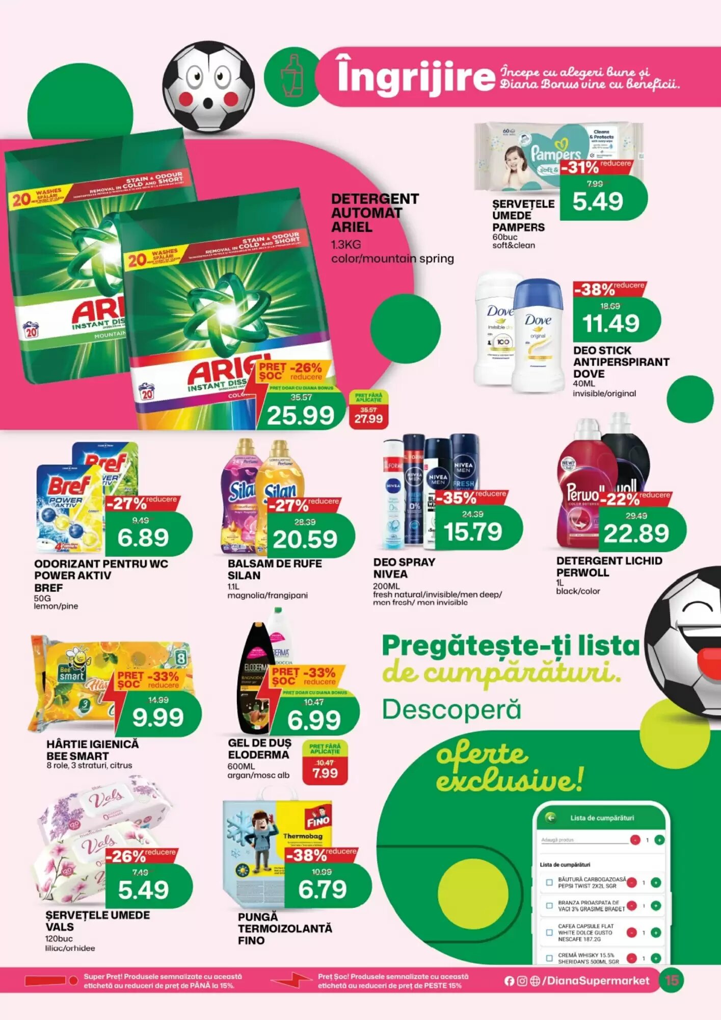 Catalogul cu oferte Diana Supermarket valabil de la 01.06.2026 - Pagina 14.