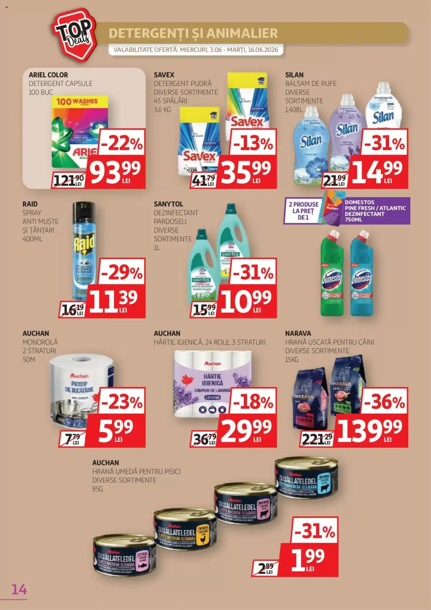 Catalogul cu oferte Auchan valabil de la 02.06.2026 - Pagina 14.