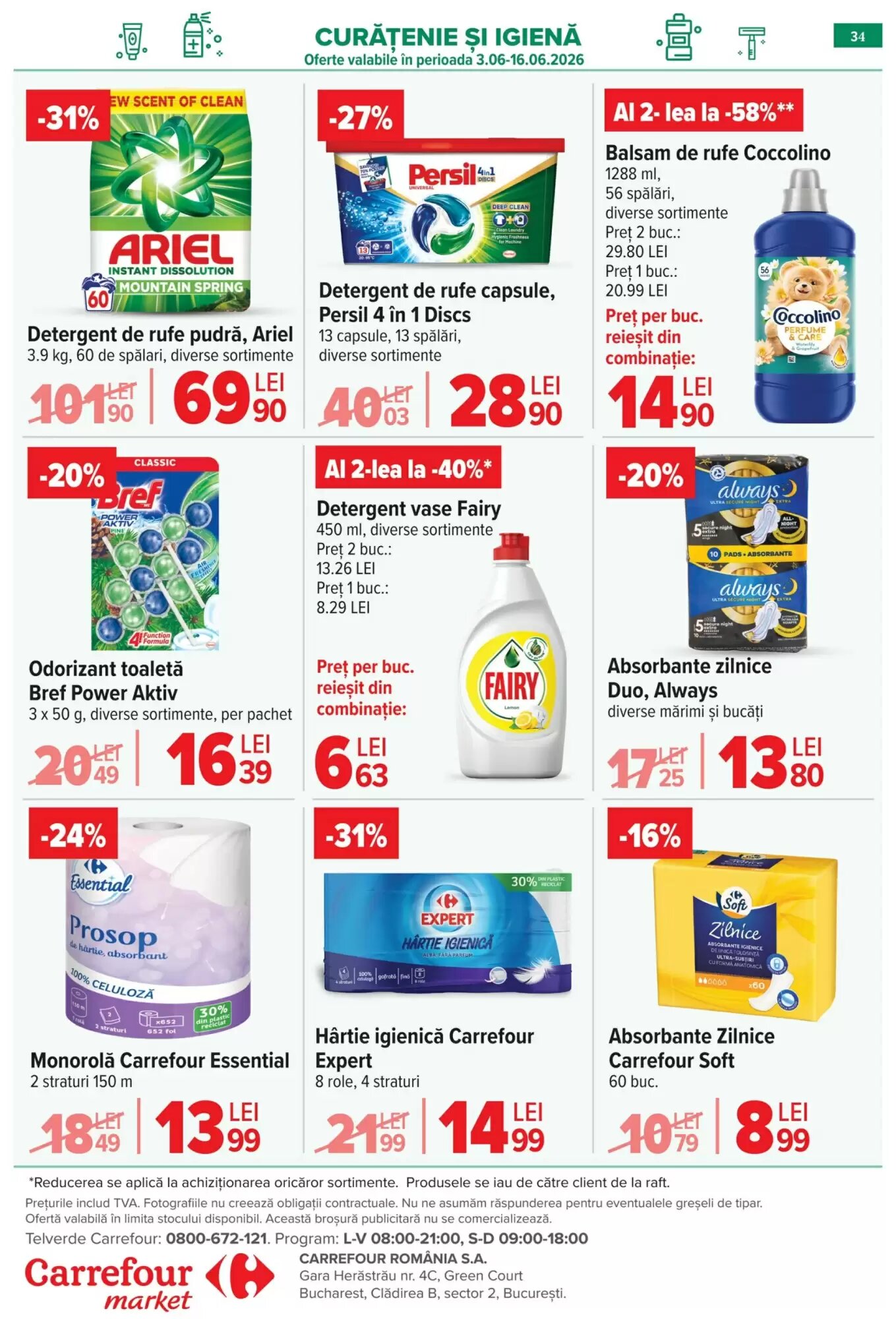 Catalogul cu oferte Carrefour Market valabil de la 10.06.2026 - Pagina 34.
