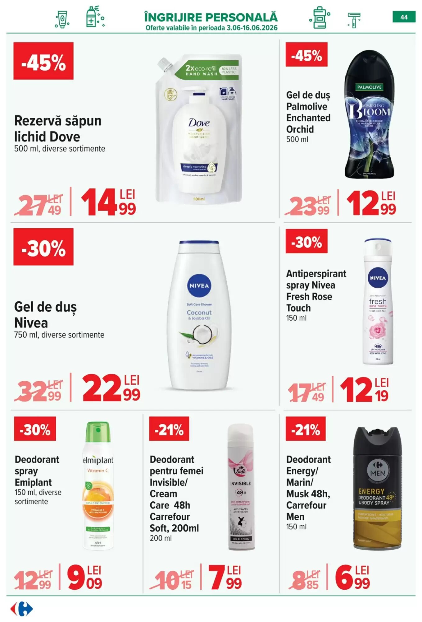 Catalogul cu oferte Carrefour valabil de la 10.06.2026 - Pagina 44.