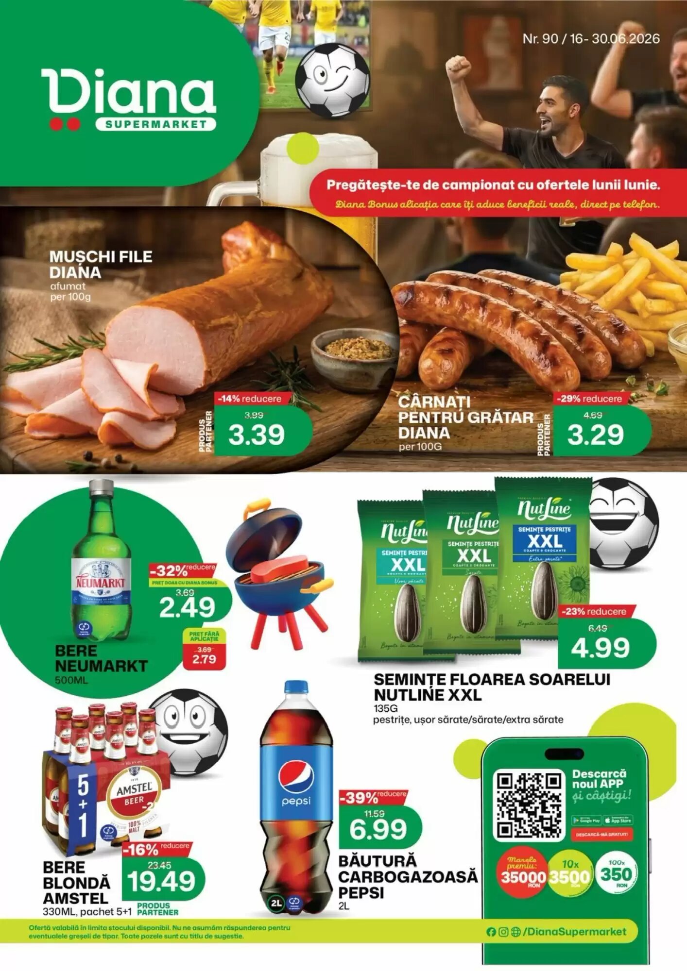 Catalogul cu oferte Diana Supermarket valabil de la 16.06.2026 - Pagina 1.