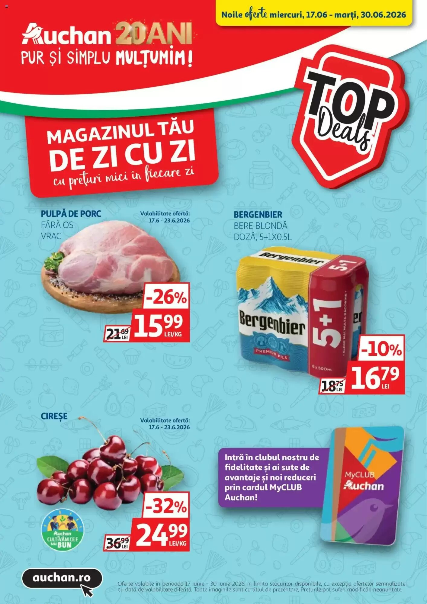 Catalogul cu oferte Auchan valabil de la 17.06.2026 - Pagina 1.