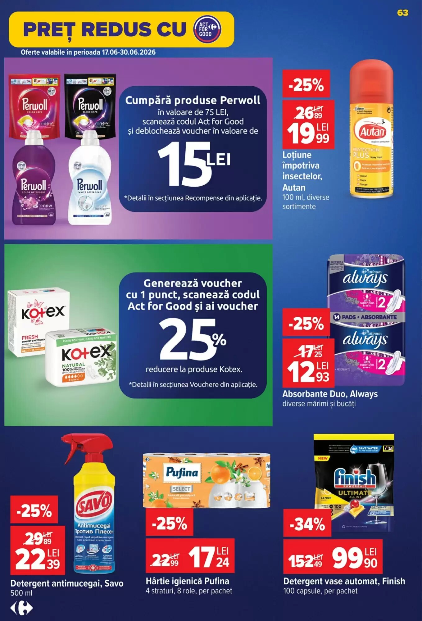 Catalogul cu oferte Carrefour valabil de la 17.06.2026 - Pagina 62.