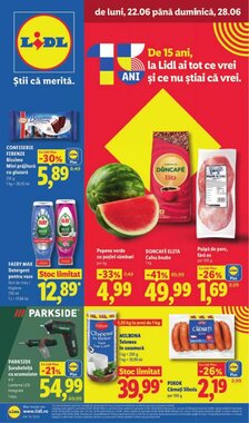 Catalogul cu oferte Lidl valabil de la 22.06.2026