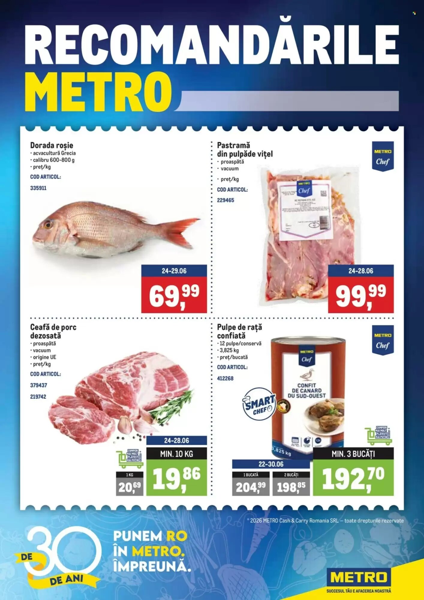 Catalogul cu oferte Metro valabil de la 22.06.2026 - Pagina 1.