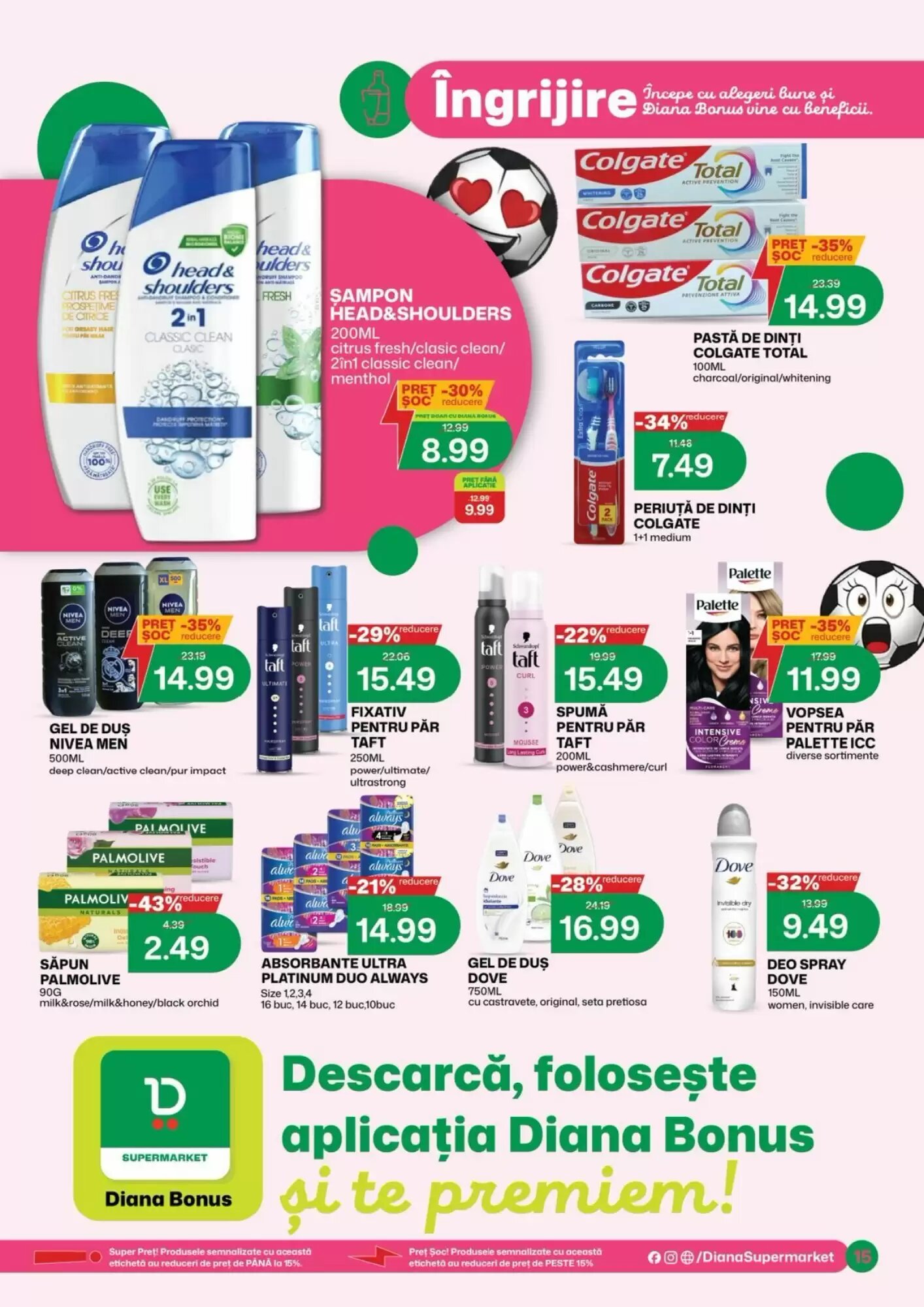 Catalogul cu oferte Diana Supermarket valabil de la 01.07.2026 - Pagina 15.
