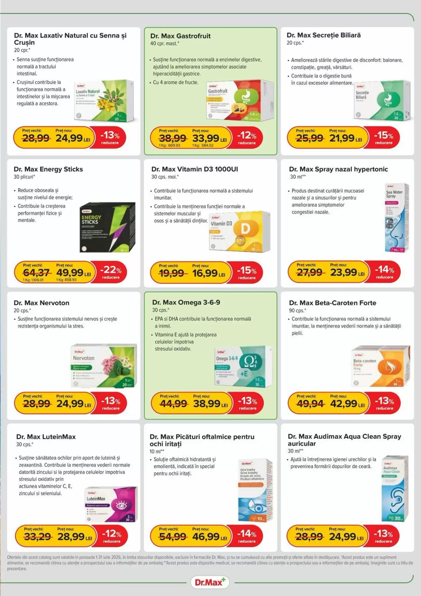 Catalogul cu oferte Dr.Max valabil de la 01.07.2026 - Pagina 3.