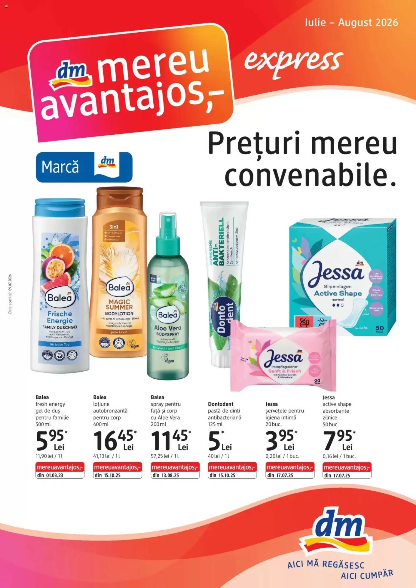 Catalogul cu oferte DM valabil de la 08.07.2026 - Pagina 1.