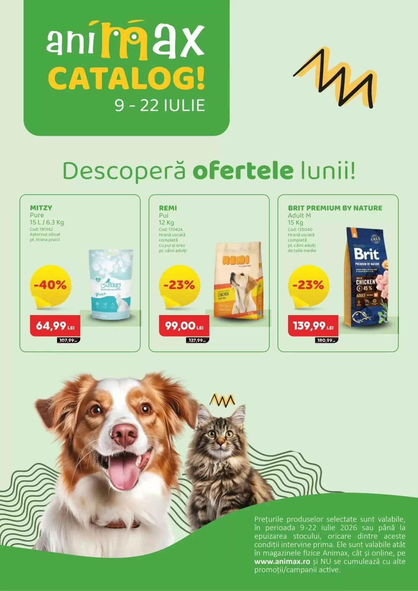Catalogul cu oferte Animax valabil de la 09.07.2026 - Pagina 1.