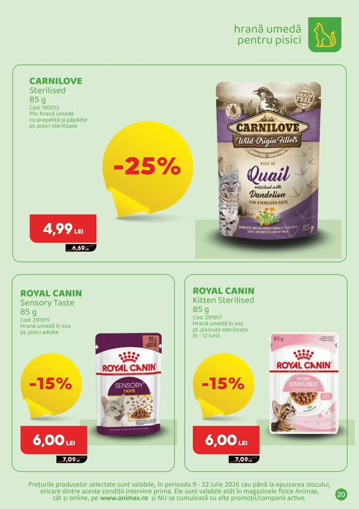 Catalogul cu oferte Animax valabil de la 09.07.2026 - Pagina 20.