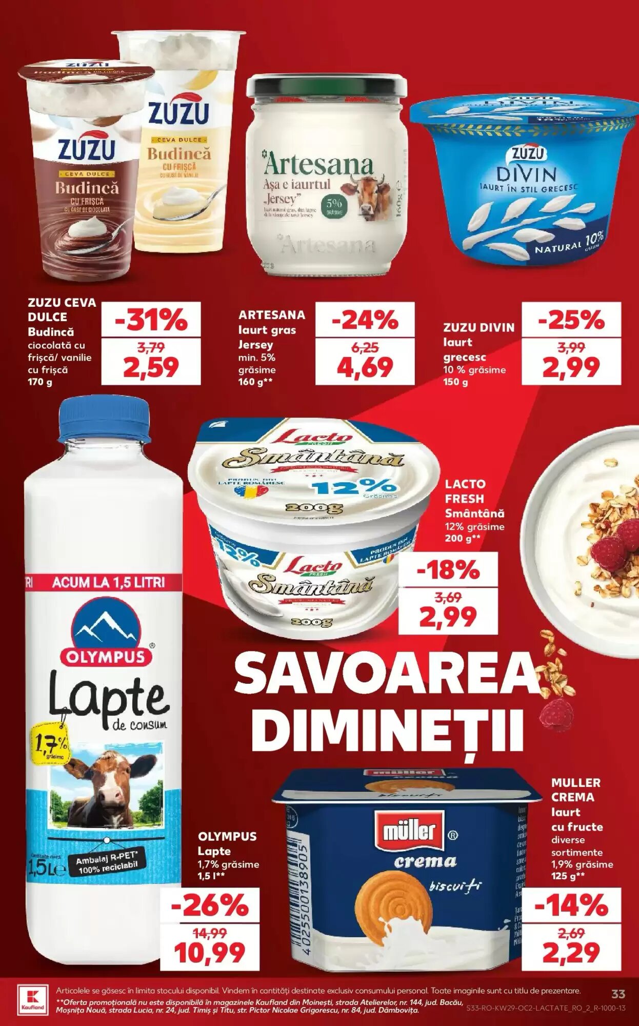 Catalogul cu oferte Kaufland valabil de la 15.07.2026 - Pagina 33.