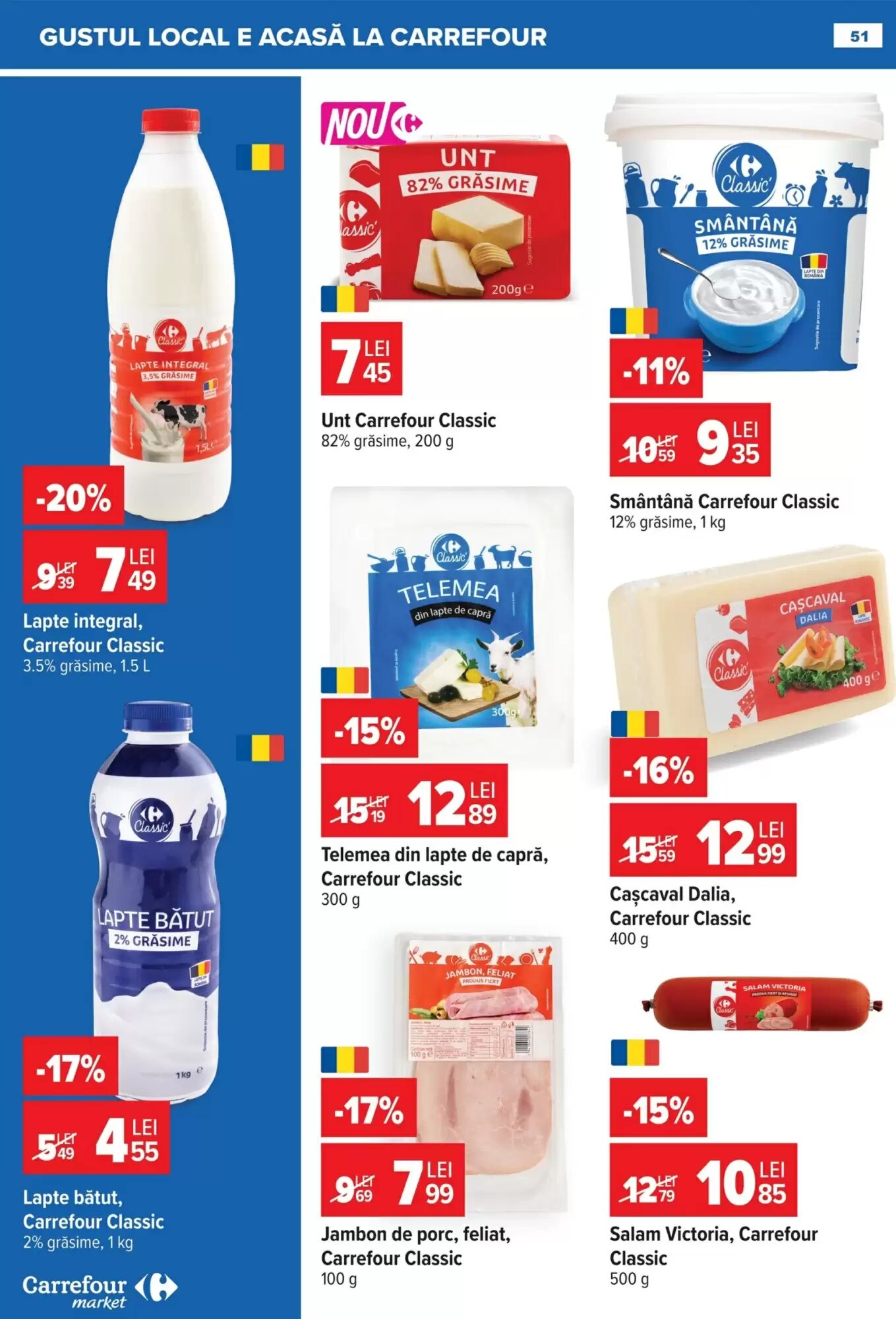 Catalogul cu oferte Carrefour Market valabil de la 22.07.2026 - Pagina 51.