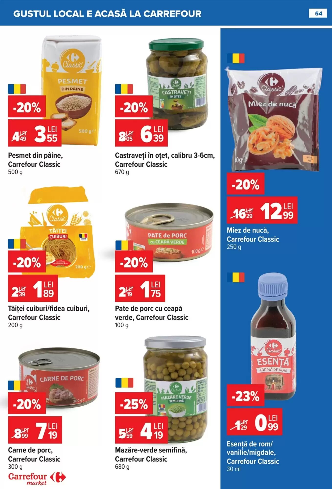 Catalogul cu oferte Carrefour Market valabil de la 22.07.2026 - Pagina 54.