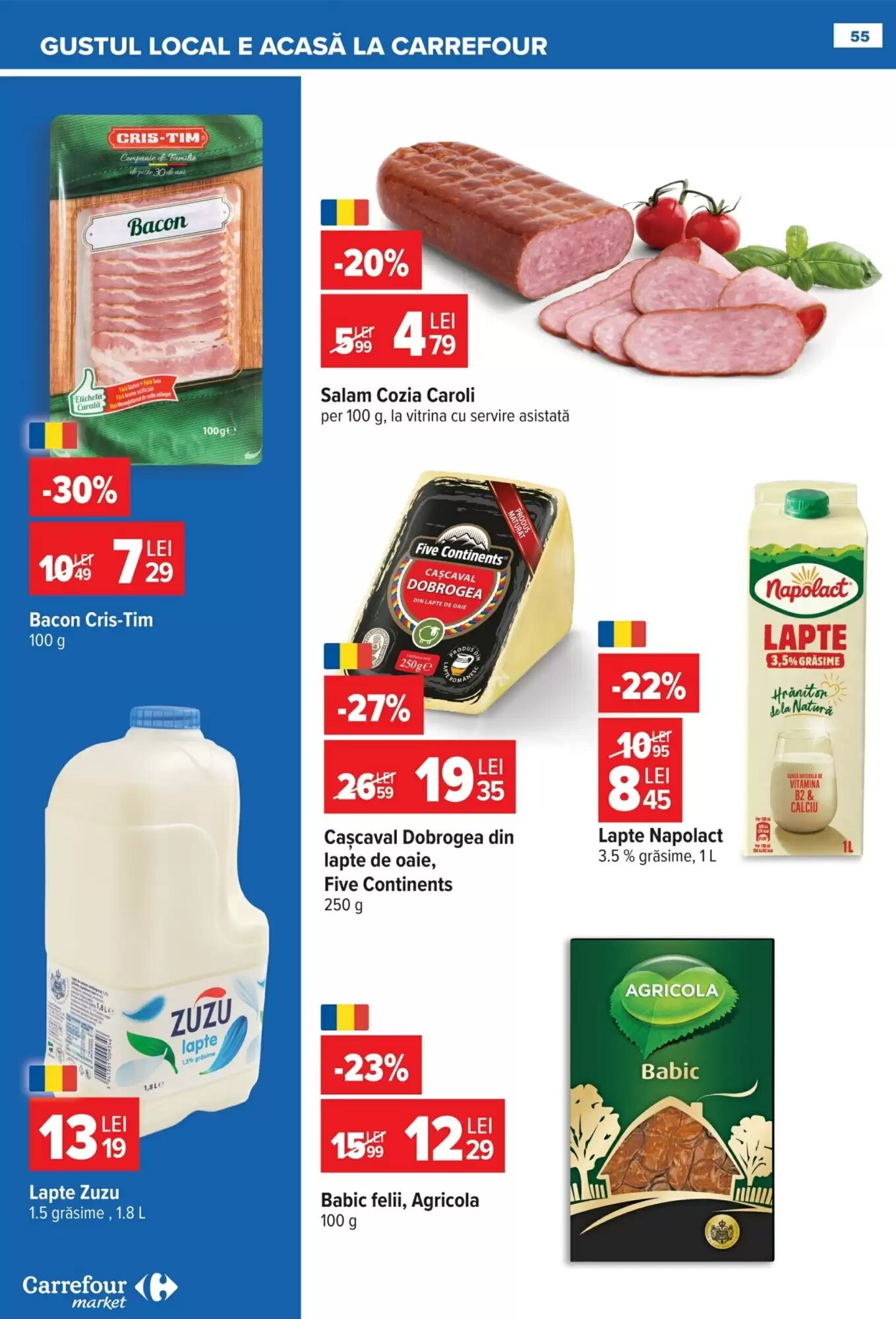 Catalogul cu oferte Carrefour Market valabil de la 22.07.2026 - Pagina 55.